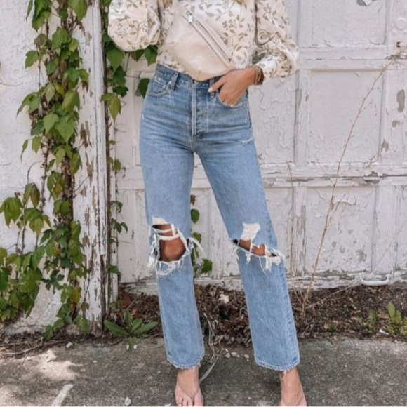 Agolde 90’s mid rise loose  Jean in fallout - Picture 4 of 12